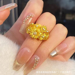 新中国式古法沙金点ドリル繁花錦クラスタ戒宮廷レトロ高級気質ファッションは彼女にプレゼントします。