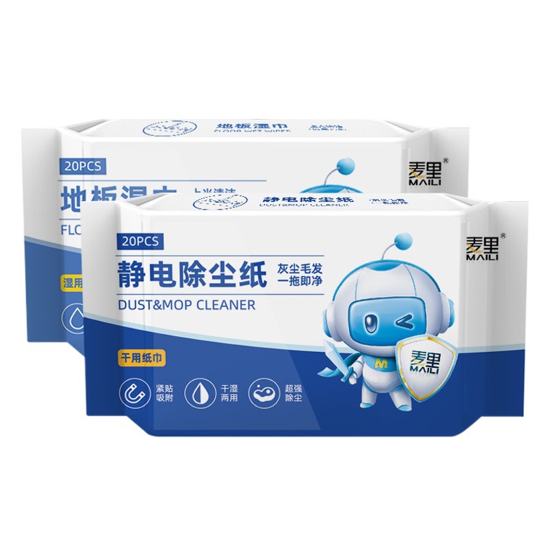 Lazy toallitas de limpieza de piso desechables electrostática libre de polvo fregona de piso de papel absorbente de polvo cabello seco tejido húmedo