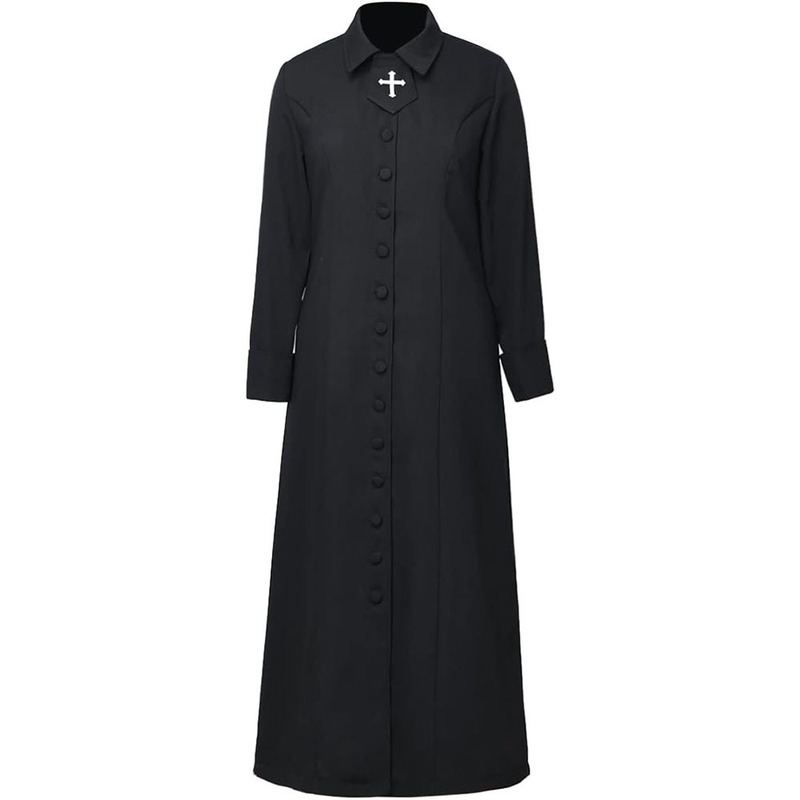 Halloween Priest Priest Cos Costume Priest Choir Roman Cross Robe Stage Performance Costume