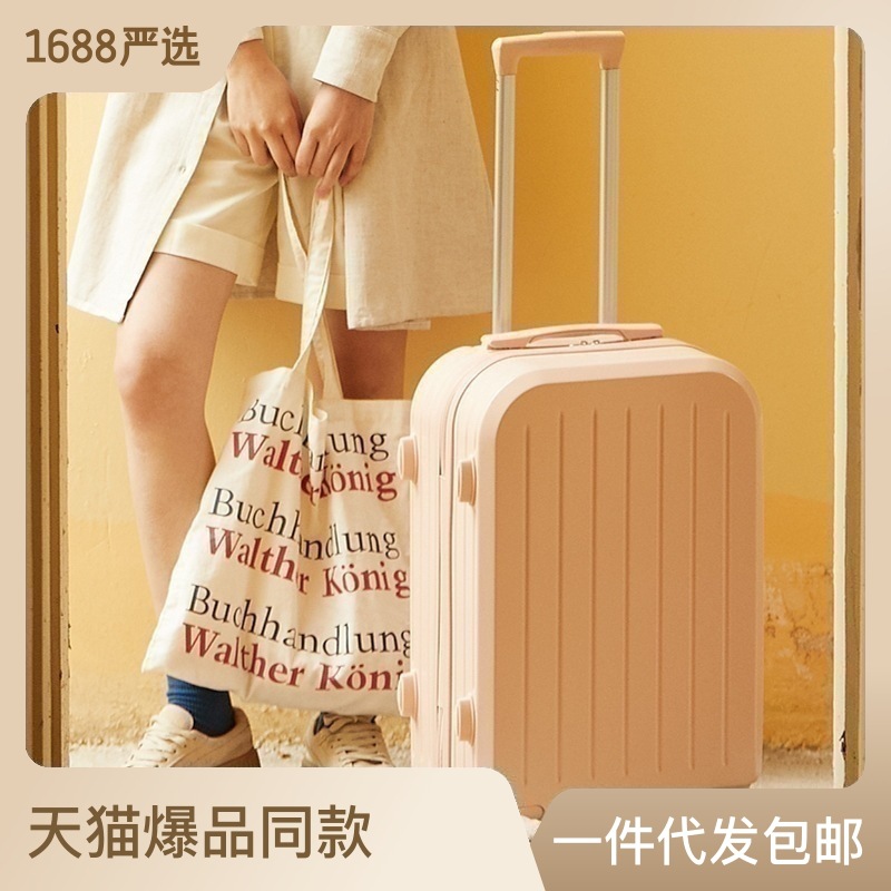 Small Fresh Luggage Case Female Trolley Case Male Japanese Student 24 inch Silent Universal Wheel Password Travel Case Leather Case