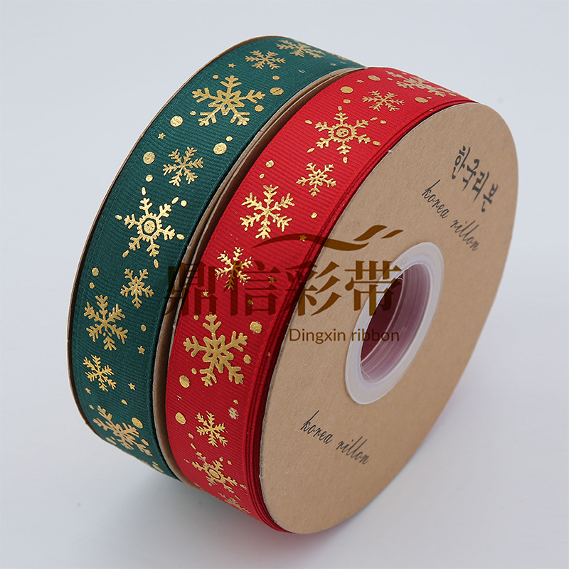 罗纹烫金圣诞带