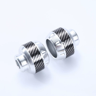 Cross-border aluminum alloy front fork cup suitable for electric vehicle and motorcycle modification accessories, anti-collision shock-absorbing scooter decorative parts (Motosiklet ləvazimatları və aksesuarları) - titanium-color