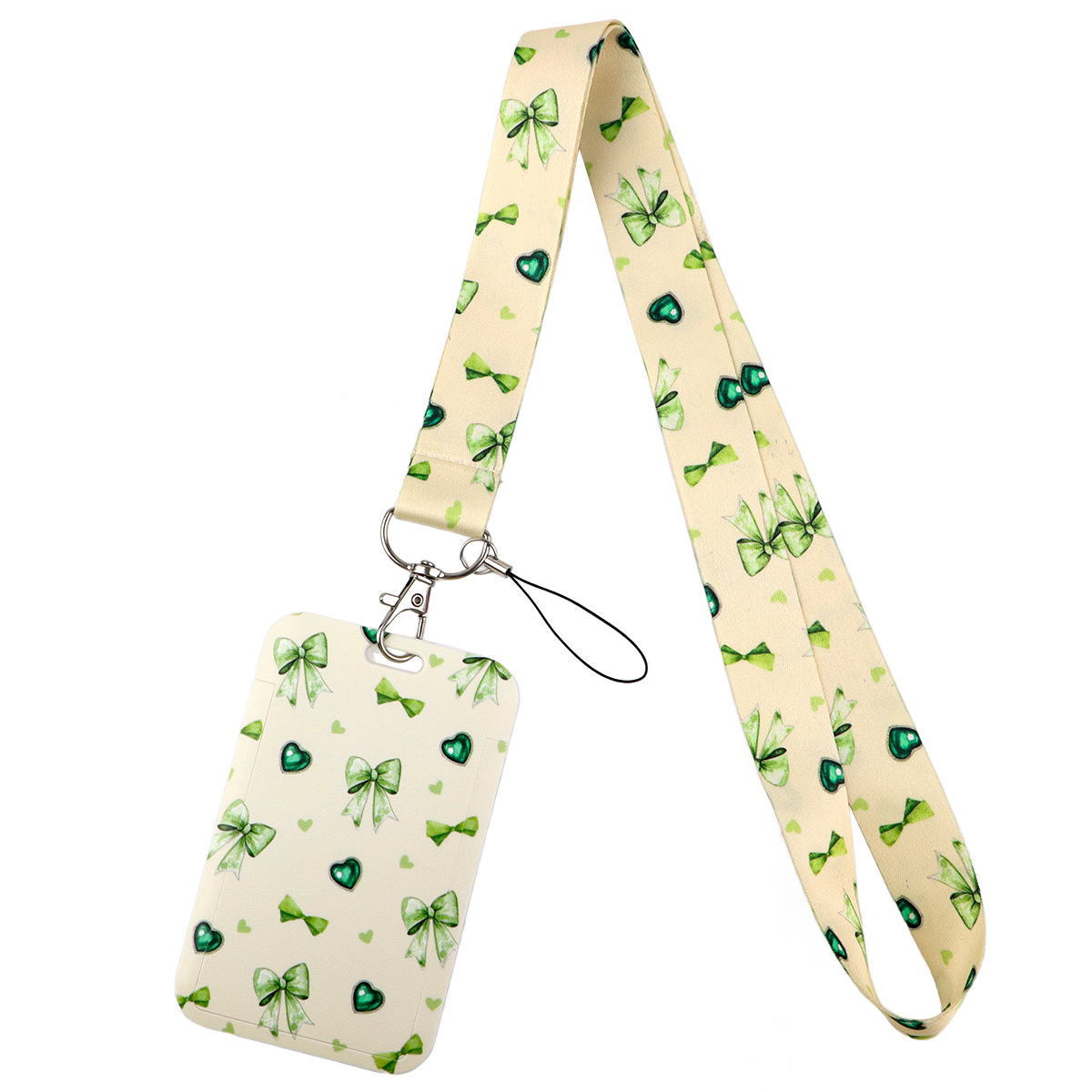 Tarjeta de cuerda para teléfono móvil con lazo de color minimalista, etiqueta de trabajo de autobús, llavero disponible para hombres y mujeres, cordón de tarjeta de control de acceso