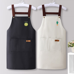 2022 New Model Waterproof and Oilproof Apron Manufacturer Direct Sale Belted Waist Apron for Painting Catering Workwear Washable Hand Apron