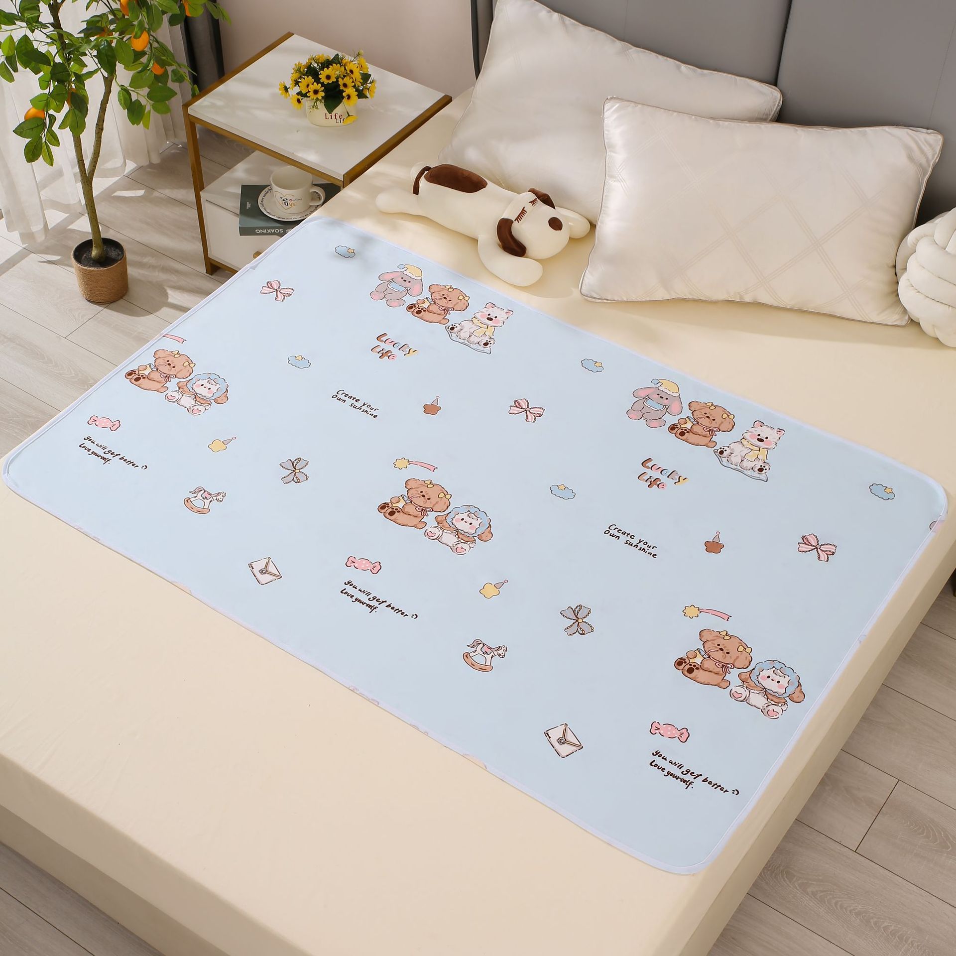 Baby Waterproof Diaper Pad, Washable, Pure Cotton Waterproof and Breathable Kidsren's Diaper Bed Sheets for the Elderly, Girls' Aunt Pads