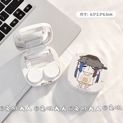 苦命薇薇可爱隐形眼镜伴侣盒多格便携式透明大容量美瞳盒