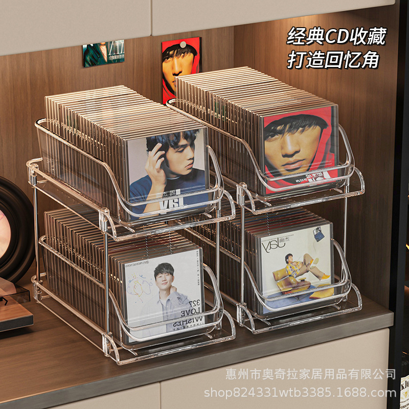 Cdディスクラック収納保存ディスクディスクテープビニールレコード多層デスクトップ引き出し実体アルバム収納ケース|undefined