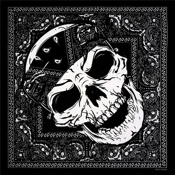 Multiple Styles of Skull Headbands, European and American Trendy Square Scarves, Outdoor Sports Cycling Headwear, Hip-Hop Street Dance Style Headscarves, Scarves