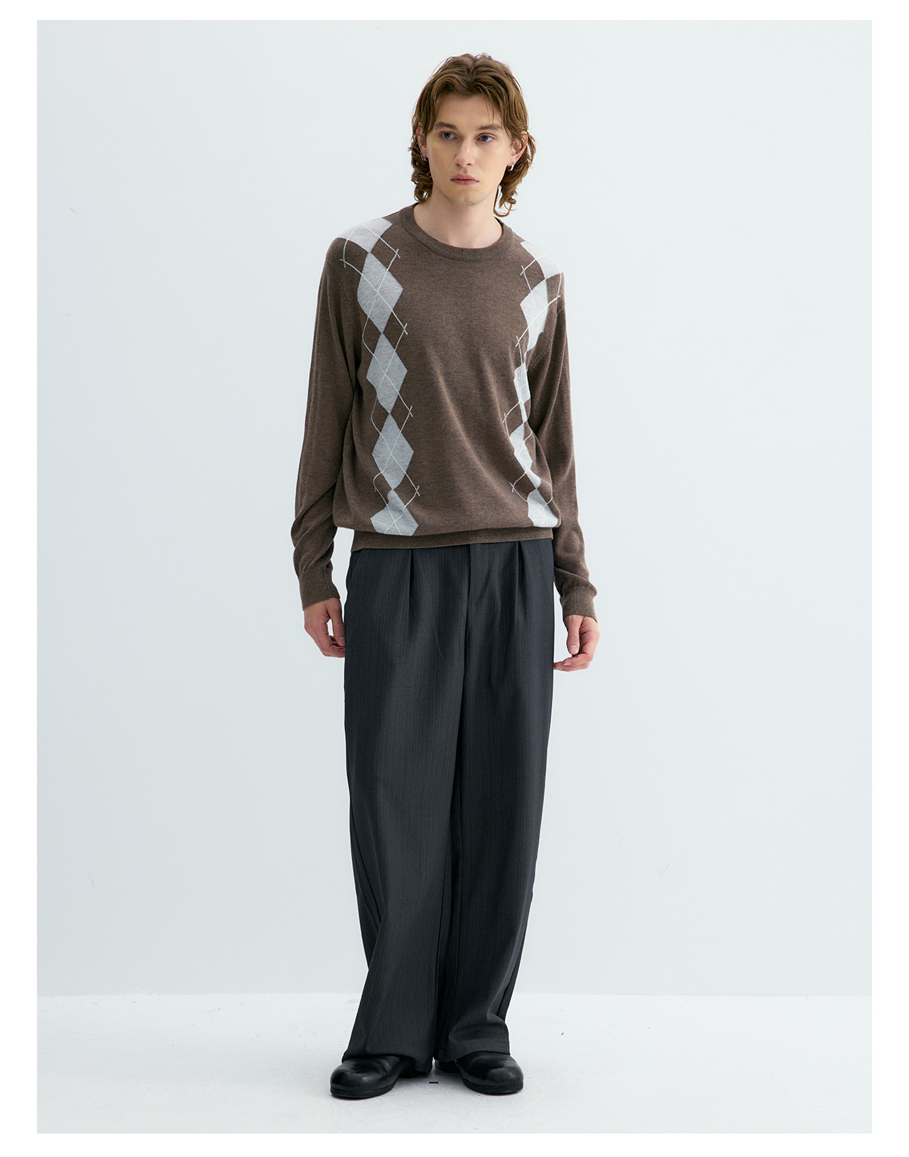UNF Striped Straight-Leg Trousers