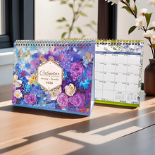 外贸英文版2026台历亚马逊月历日历365天倒计时跨境挂历创意插画