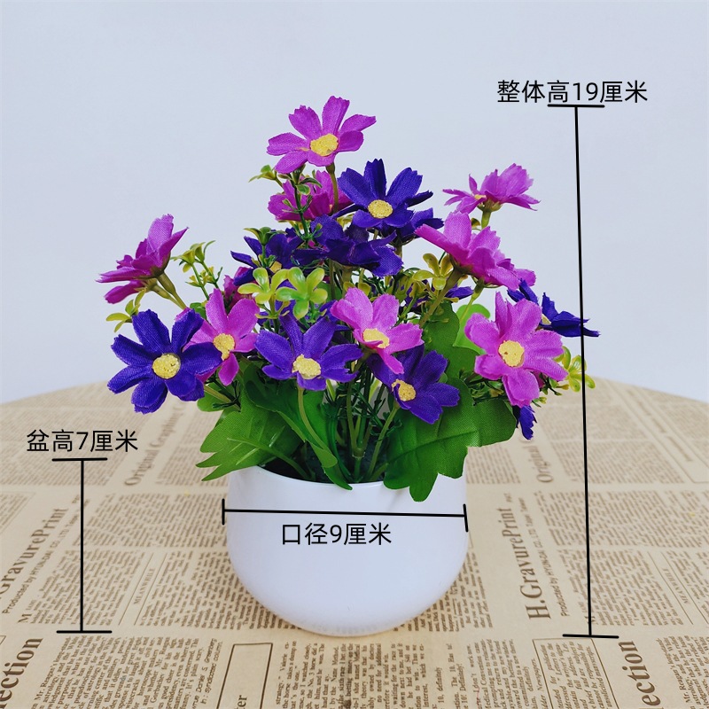 Pequeña imitación de flores falsas decoraciones de sala de estar decoración de mesa de té flores de plástico mano flores falsas plantas decoraciones