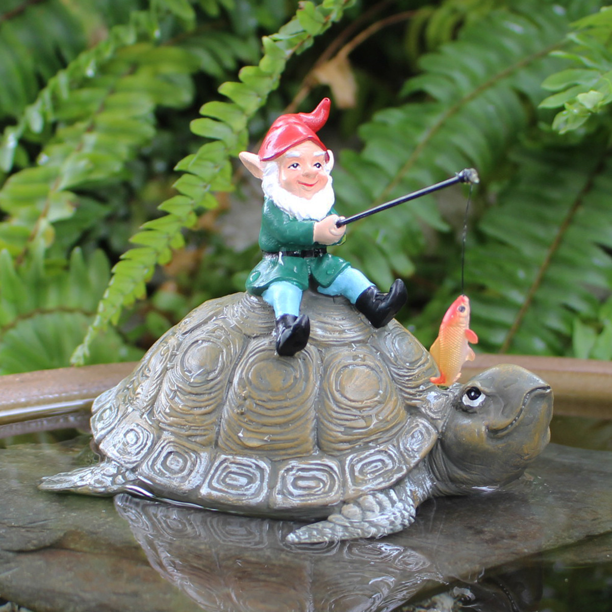  new resin ornaments courtyard decoration gardening gnome mount turtle fishing dwarf statue micro-landscape now