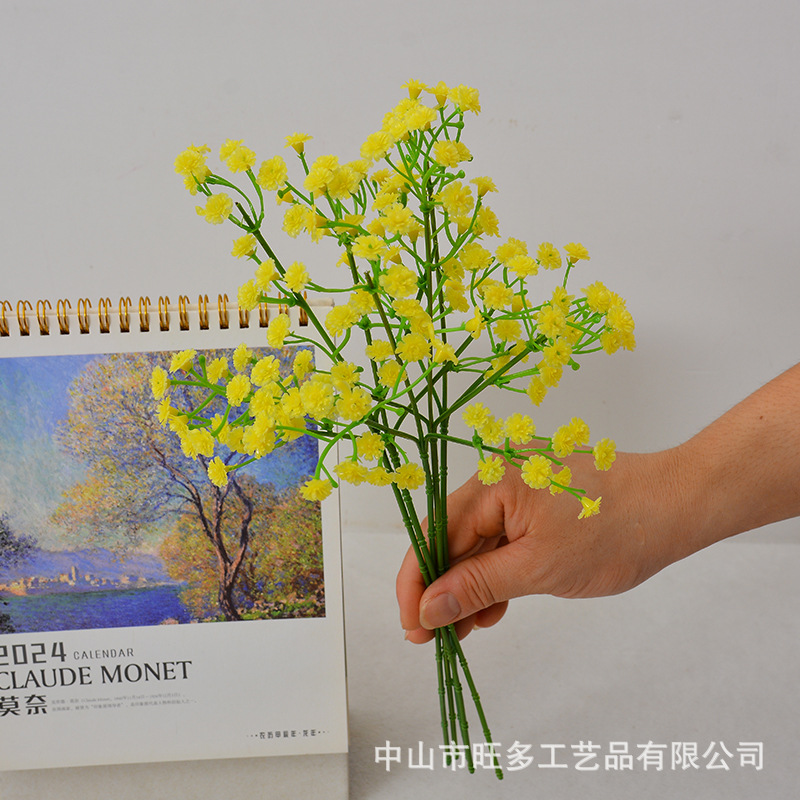 Cielo estrellado artificial 3 tenedor siente pegamento suave cielo estrellado decoración de la boda celebración de flores de plástico flor artificial ramo artificial