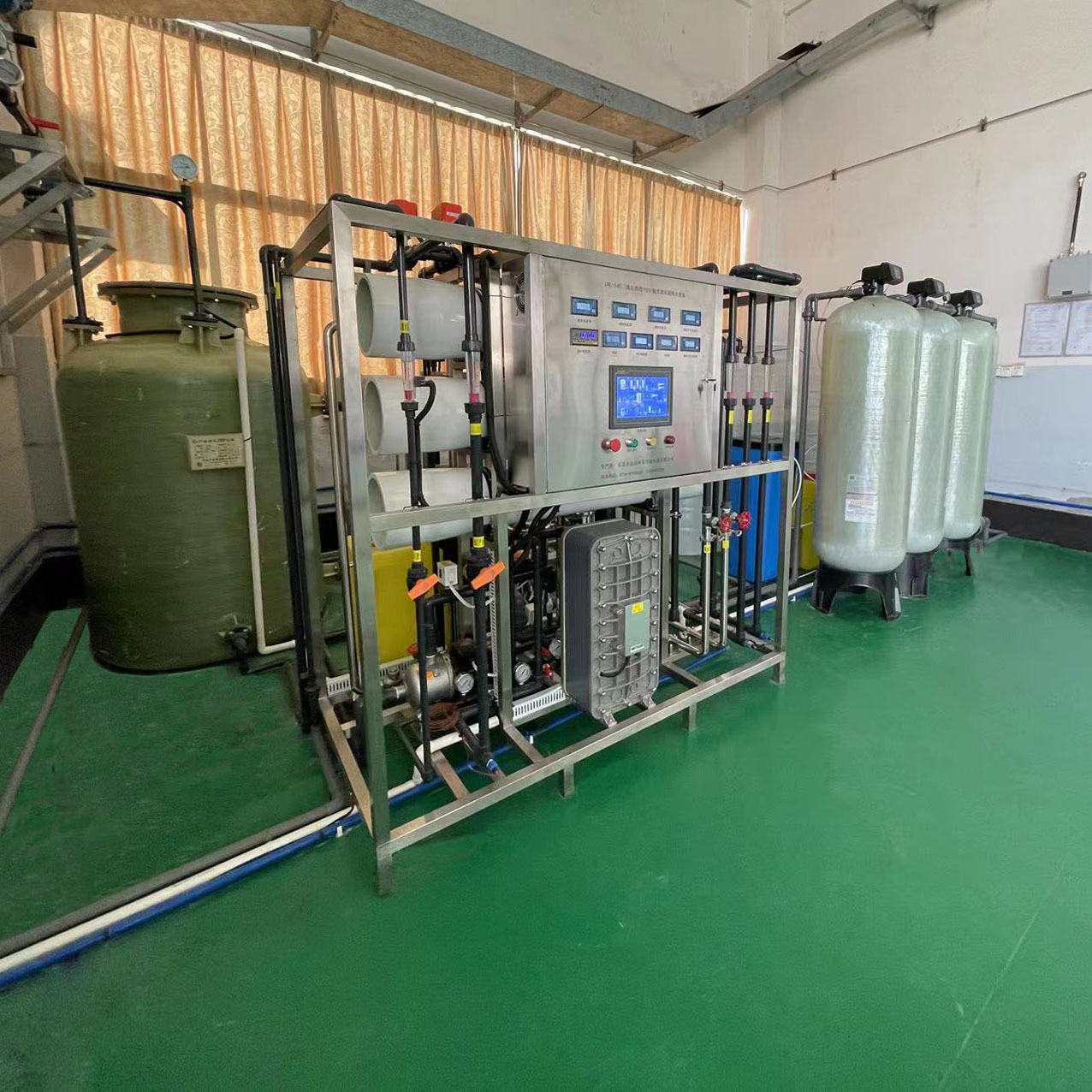 15年厂家直销1吨2吨3吨双级反渗透水处理+EDI超纯水设备全自动