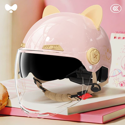Helmet for Men – Motosiklet kaskı (dəbilqə) - 3c-double-mirror-powder-hd-long-mirror-class-a-new-national-standard-one-size-fits-all
