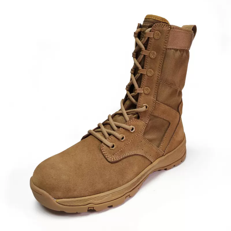 新款23棕色作战靴超轻高帮狼棕色防水训练靴透气耐磨沙漠户外靴男