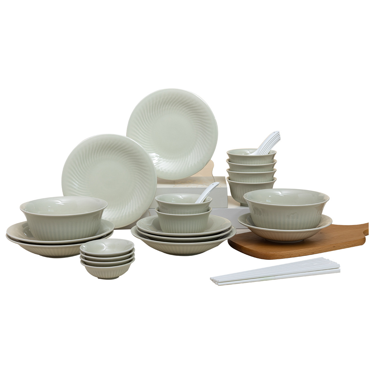 Plato de Porcelana para Bistec de Color Sólido para Ensalada y Bistec