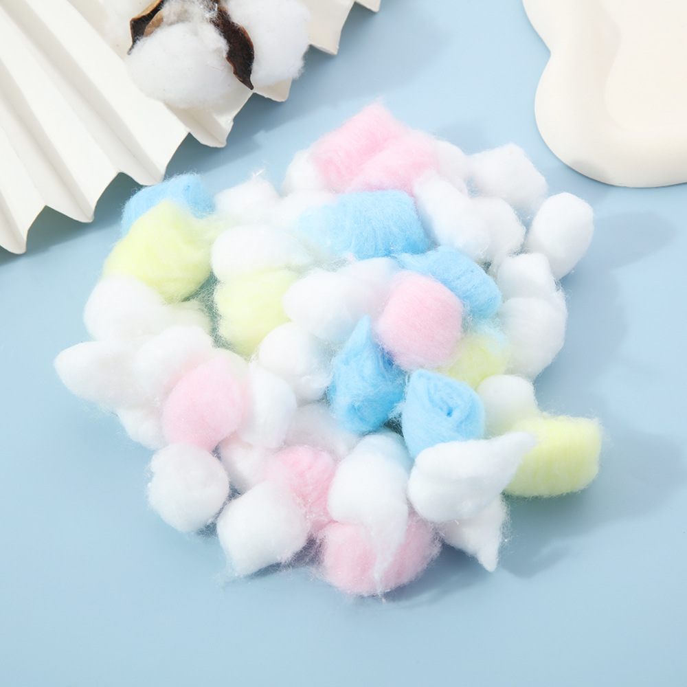 Amazon 100 bola de algodón maquillaje de color suave absorción de agua suave limpieza húmeda no irritante bola de algodón maquillaje