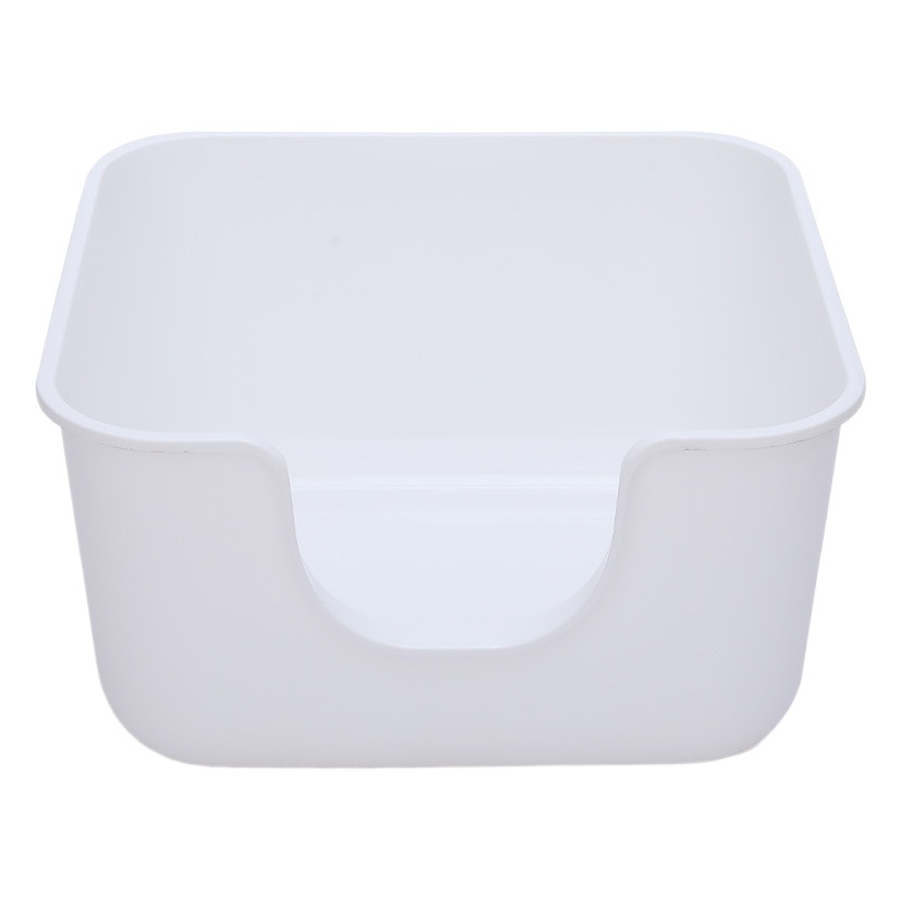 Caja de arena para gatos colección especial de gran tamaño semi cerrada Inodoro de gato abierto antisalpicaduras caja de arena para gatos jóvenes suministros para gatos