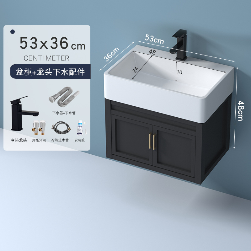 Pequeño espacio de apartamento de aluminio gabinete de baño combinación de baño lavabo del Gabinete lavabo del gabinete del baño lavabo