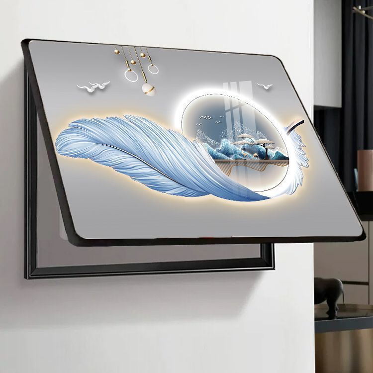 Distribution Box Switch Hanging Painting Crystal Porcelain Surface Punch-Free Meter Box Decorative Painting Restaurant Shielding Box Meter Box