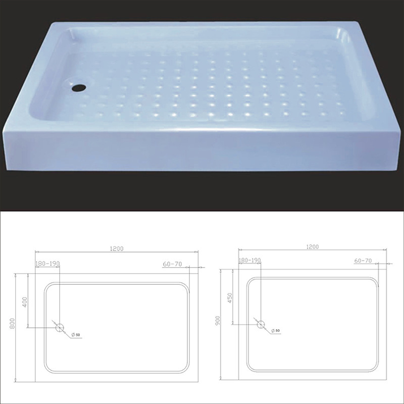 Shower Room Base Foshan Manufacturer Wholesale Free Shipping Rectangular Thickened Shower Chassis Acrylic Shower Room Bottom Basin