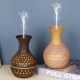 New hollow wood grain colorful atmosphere lighting desktop small humidifier aromatherapy machine home office wholesale