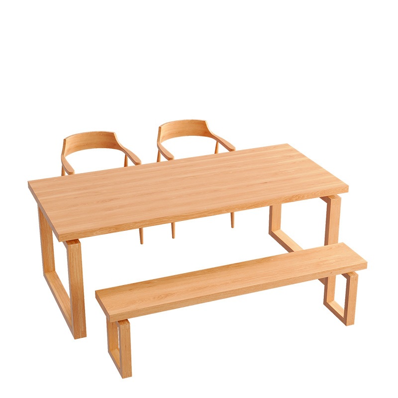 Fábrica directa Mobien mesas de comedor de madera sólida combinación de mesas de comedor rectangulares pequeños hogares modernos y simples lujosos