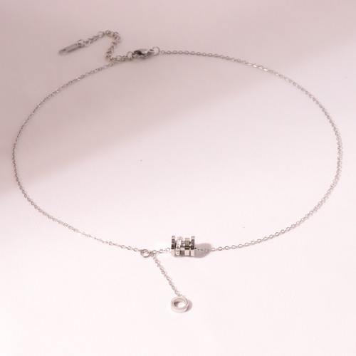 Korean Version Fashion New Slim Waist Tassel Lock Chain Necklace for Women Elegant Personality Sense Matchable Necklace Chain Decor Wholesale