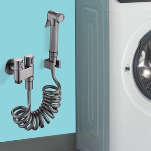 2024 New All Copper Pressurized Toilet Flushing Companion suit Quick Decontamination Household Toilet Spray Gun One in and Two Out