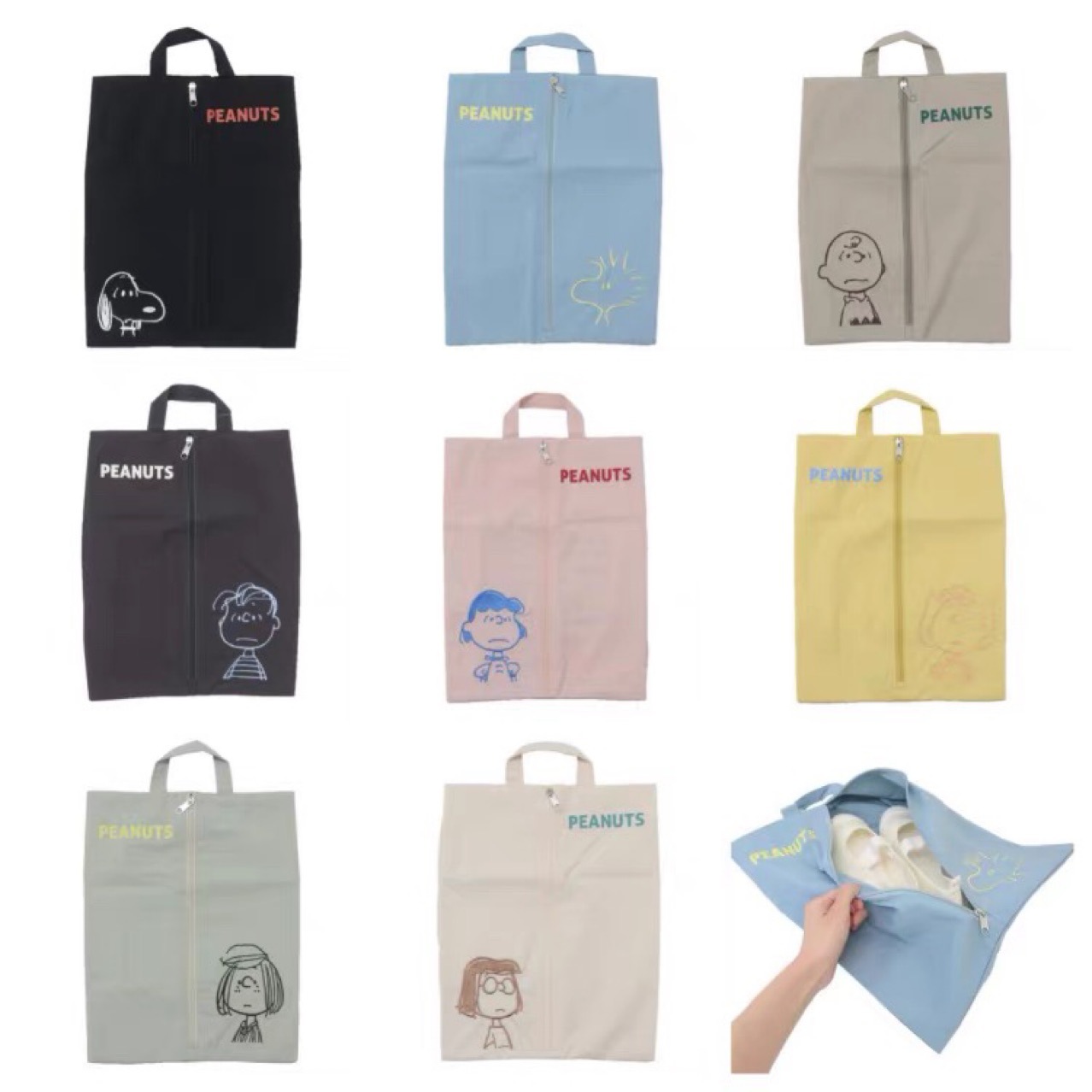 Spot Japanese Dog Character Pattern Travel Clothing and Shoe Storage Bag Lightweight Organizing Bag