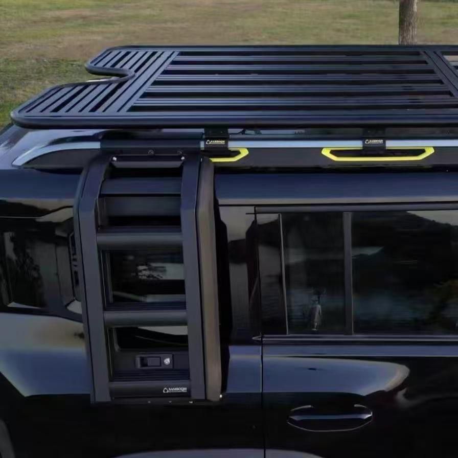 Suitable for modification of the roof rack of the Jetour Traveler and the Shanhai T2 roof frame platform ladder side tent armor net