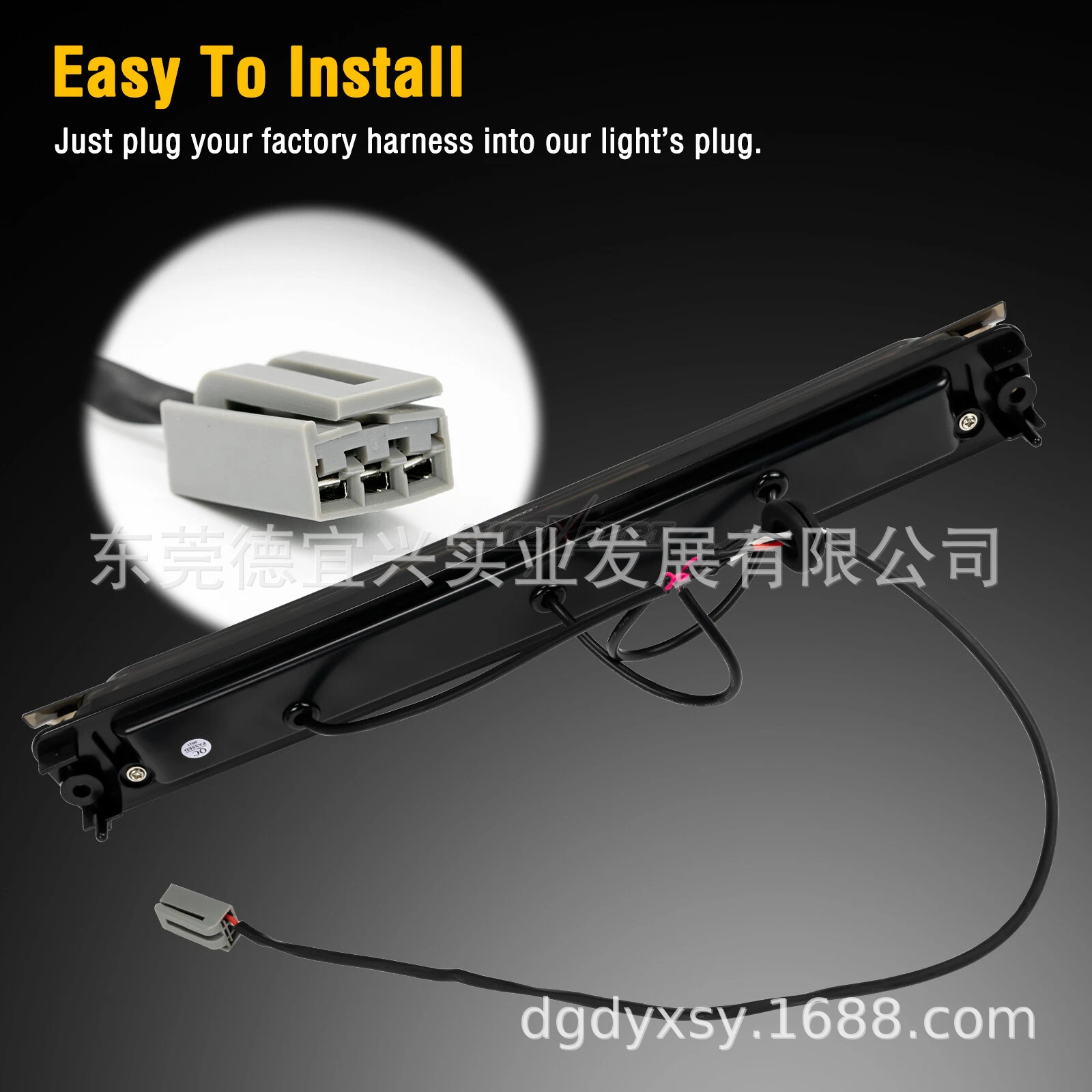 Suitable for 97-04 F150 F250 97-04 High-Mounted Brake Light Red and Black Transparent Shell 3Rd Tail Light