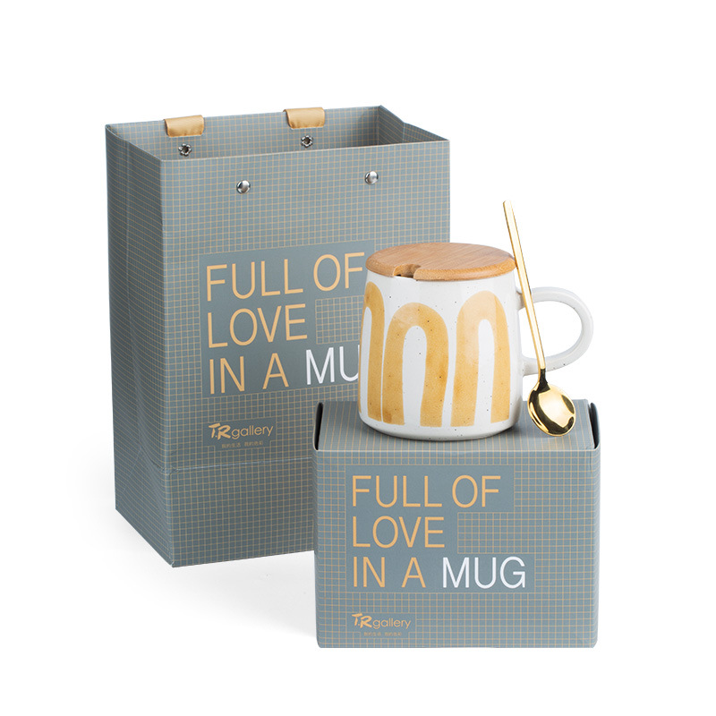 Taza de café taza de empresa regalo taza de cerámica taza de eventos festivos taza publicitaria caja de regalo creativa