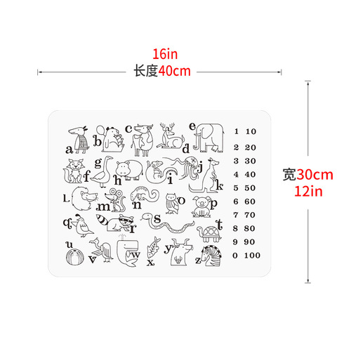 40*30 children's placemat infant and toddler painting graffiti mat insulated dining table mat student first grade eating placemat