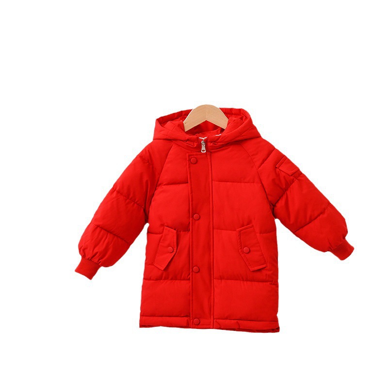 2025 nuevo niño plumón chaqueta de algodón para hombres de tamaño medio y largo para mujeres anti-invierno chaqueta de algodón coreana abrigo grueso