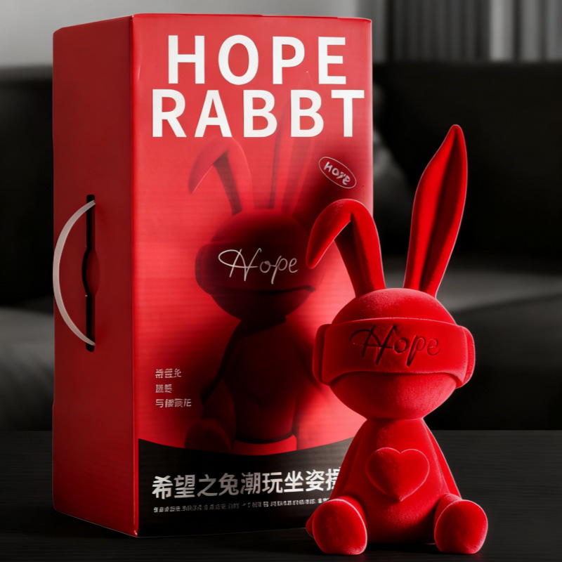 2025 New Creative Accessible Luxury Rabbit Ornaments Living Room Tv Wine Cabinet Home Housewarming Gift Wedding Gift