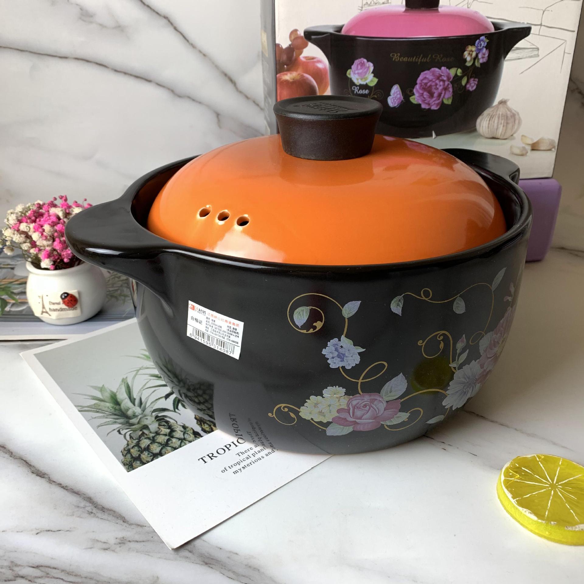 Fábrica al por mayor cazuela estofado sopa hogar cazuela de cerámica olla grande cazuela puesto dos yuanes tienda