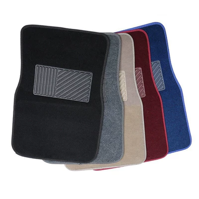 Universal Foot Pad carpet universal car carpet floor - four-piece-black-pvc