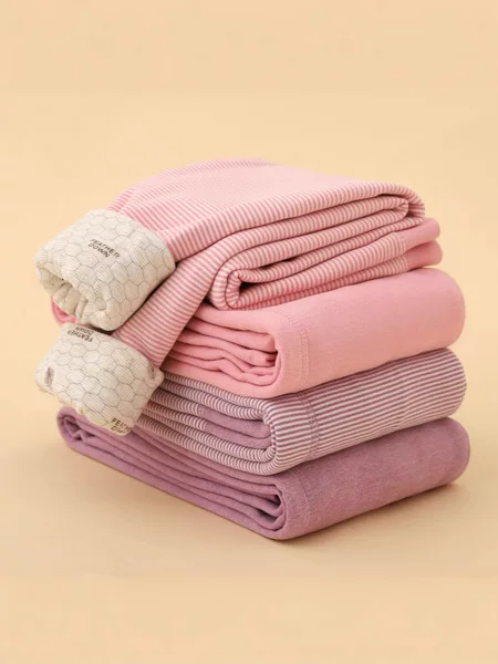 Thickened Warm Pants for Older Children in Autumn and Winter, Boys' and Girls' Double-Layer Pants, Silk Thermal De Rong School Uniform Magic Pants