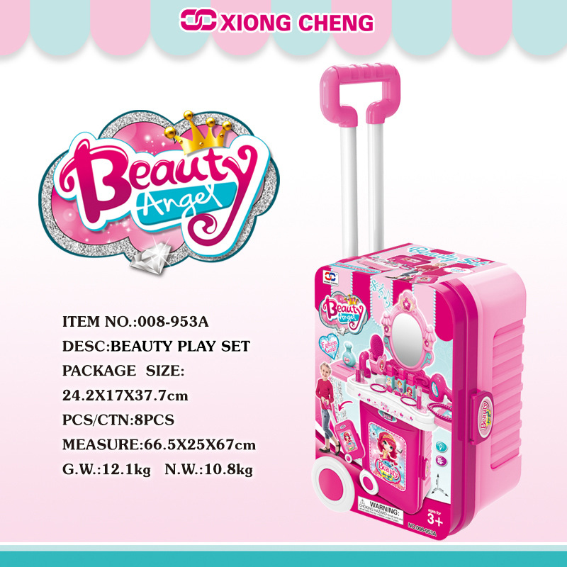 Los niños de vestir juguetes jugar casa trolley caso chica doctor herramienta traje caja médica kindergarten regalo de cumpleaños