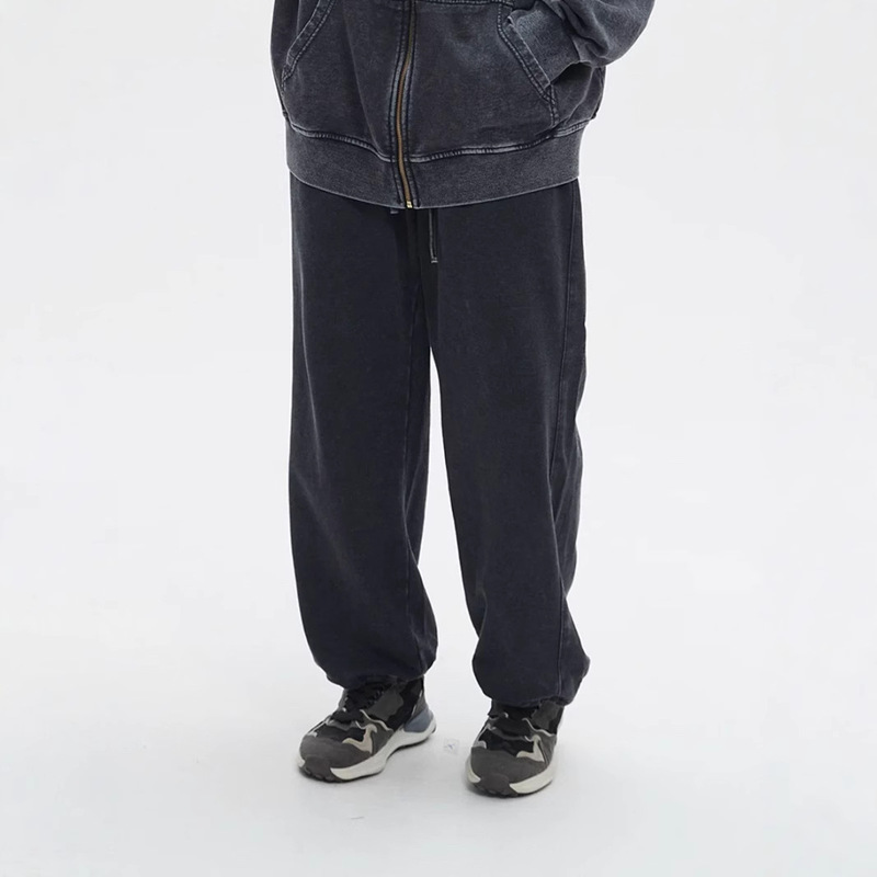 Amazon Cross-border Fried Salt Wash Old American Tide Brand Retro Wide Leg Drawstring Quick Foot Pants Fleece New Product Amazon Cross-border Fried Salt Wash Old American Tide Brand Retro Wide Leg Drawstring Quick Foot Pants Fleece New Product