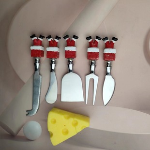 Cross-Border Santa Claus Chimney Stainless Steel Cutlery Butter Knife Cheese Knife Pizza Shovel Butter Knife Pizza Knife