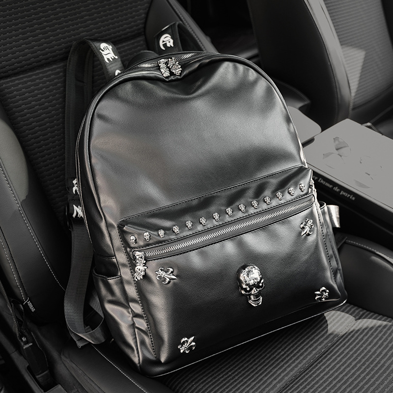 Zaino 2023 Zaino da esterno di grande capacità alla moda dei nuovi uomini Personalizzato Fantasma Testa Studente universitario Zaino Borsa per computer personalizzata_voghion.com