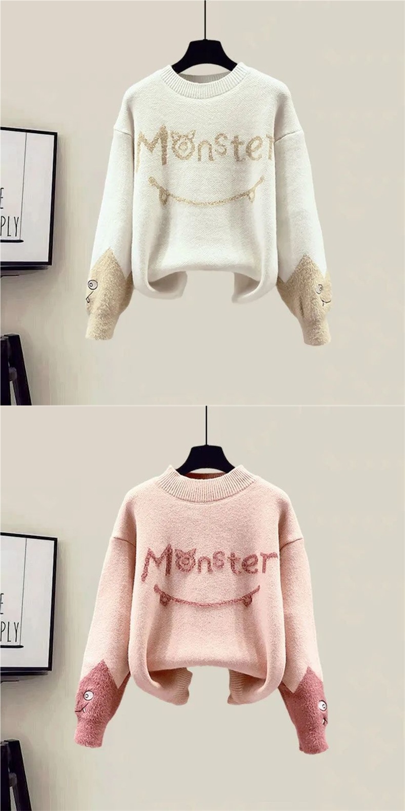 ChicShe Plus Size Damen Herbst/Winter Anzug, dreiteiliges Set aus neuer Lammwolle, bestehend aus Weste, figurformendem Strickpullover und Freizeithose_voghion.com