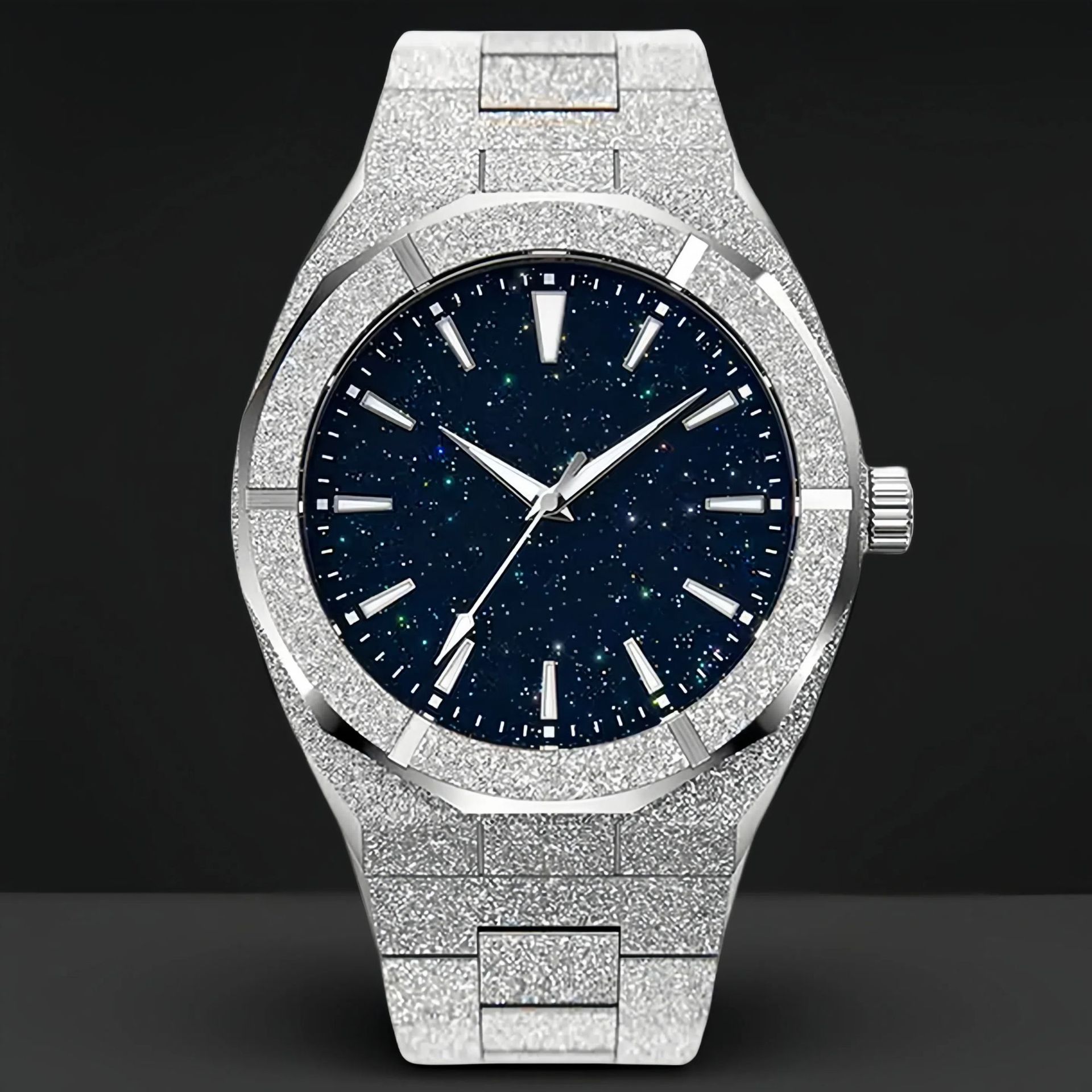 Brand Cross-Border Hot-Selling New Fashion Business Men's Watch Luminous Waterproof Pr Emery Stainless Steel Quartz Watch