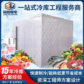 厂家供应食品冷库冻品肉类保鲜冷藏保温箱商用冰柜制冷全套低温