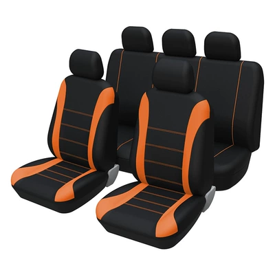 Car Seat Cover, Universal seat cover - orange-five-seater-universal-size