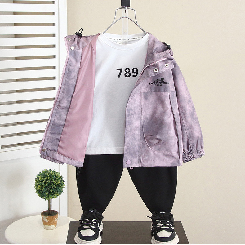 6219 Chaqueta para niños Ropa de otoño Chaquetas coreanas de primavera y otoño para niños de estilo occidental 2025 Chaquetas de principios de otoño para niños nuevos