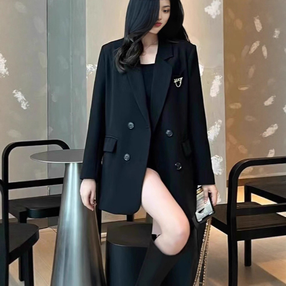 Original Authentic High-end Loose-fitting Women's Blazer 2025 New Spring/autumn British Style Slim-fit Elegant Small_voghion.com